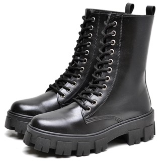 Bota Coturno Dubuy Tratorado Feminina Cano Medio Preto Glock 1801FG