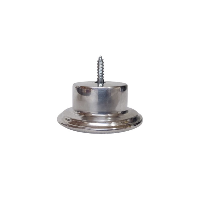 Pé Tubular de Alumínio Para Sofá Box de Cama 4cm - UNIDADE