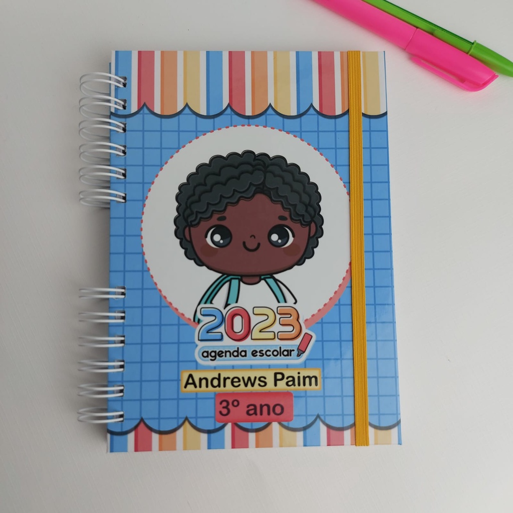 Agenda Escolar Personalizada 15cm X 21cm | Shopee Brasil