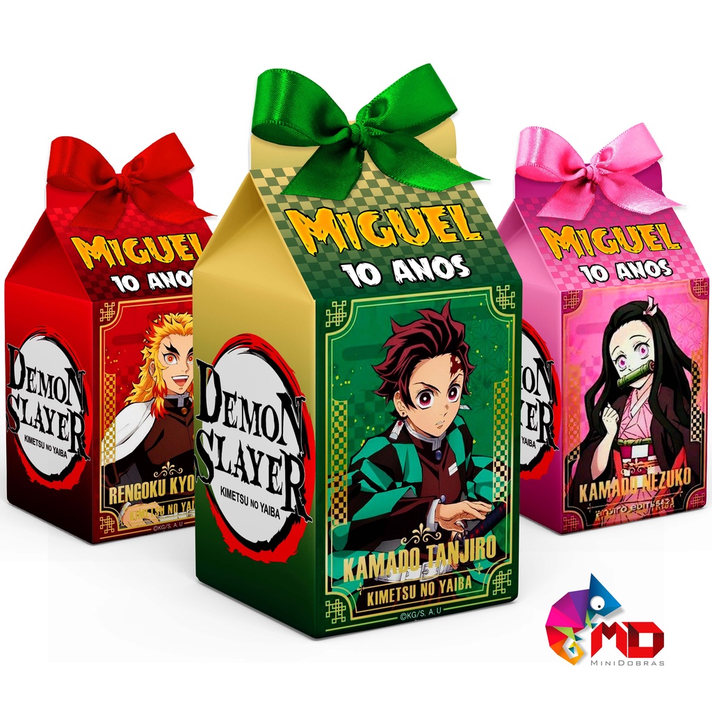 Caixa Milk Demon Slayer Variadas (INFORMAR NOME E IDADE NO CHAT) em Oferta na Shopee