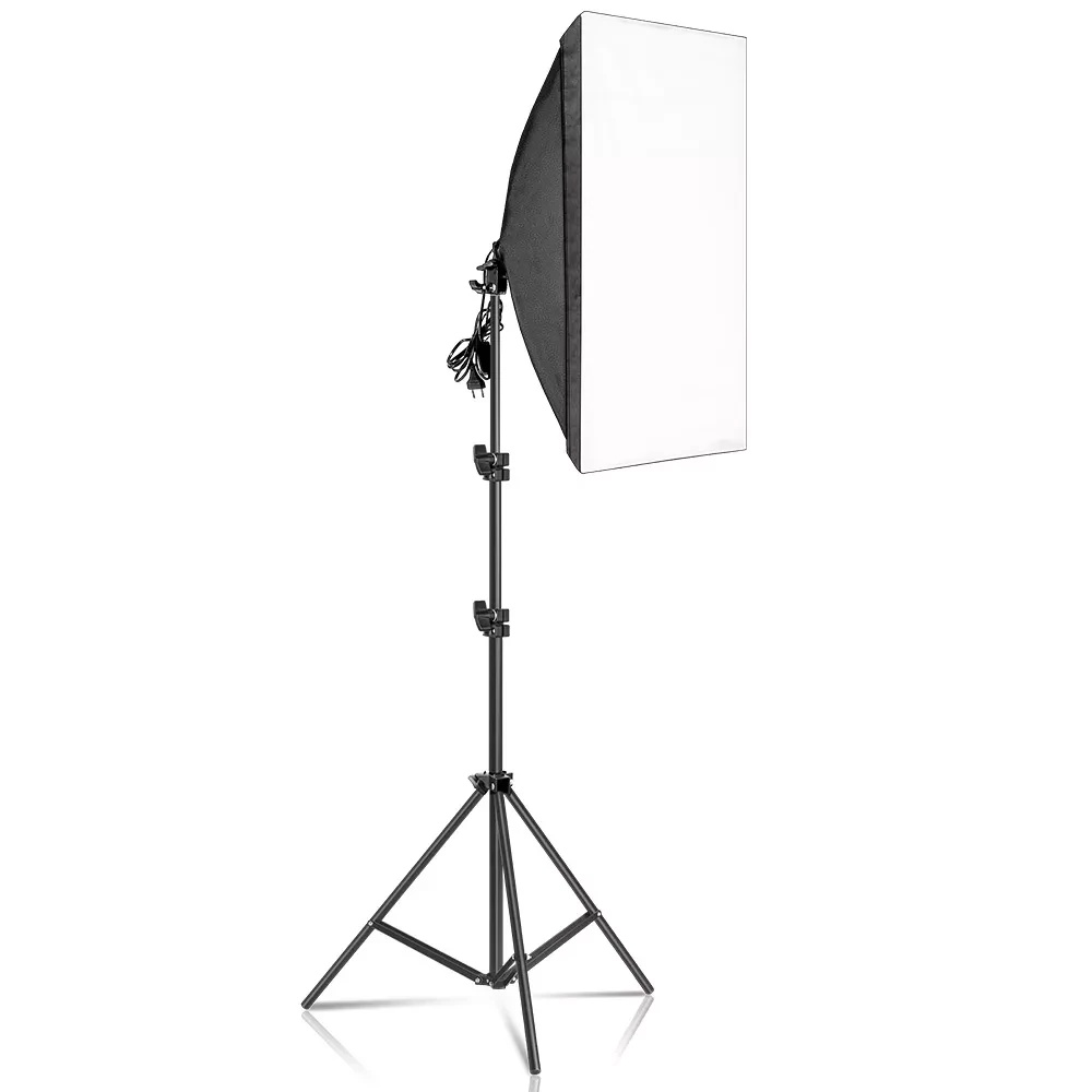 Kit Luz Contínua Softbox 50x70cm + Tripé 2m E27 Estúdio em Oferta na Shopee