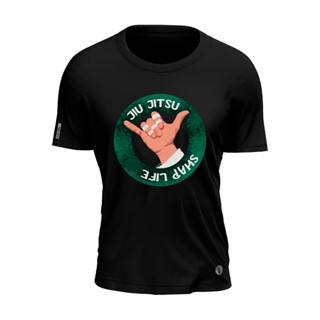 Camiseta Mão Hand Jiu Jitsu Shap Life Algodão T-Shirt