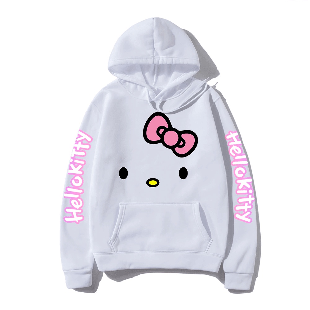 Blusa Moletom Hello Kitty Rosto Cat  REF 835 em Oferta na Shopee