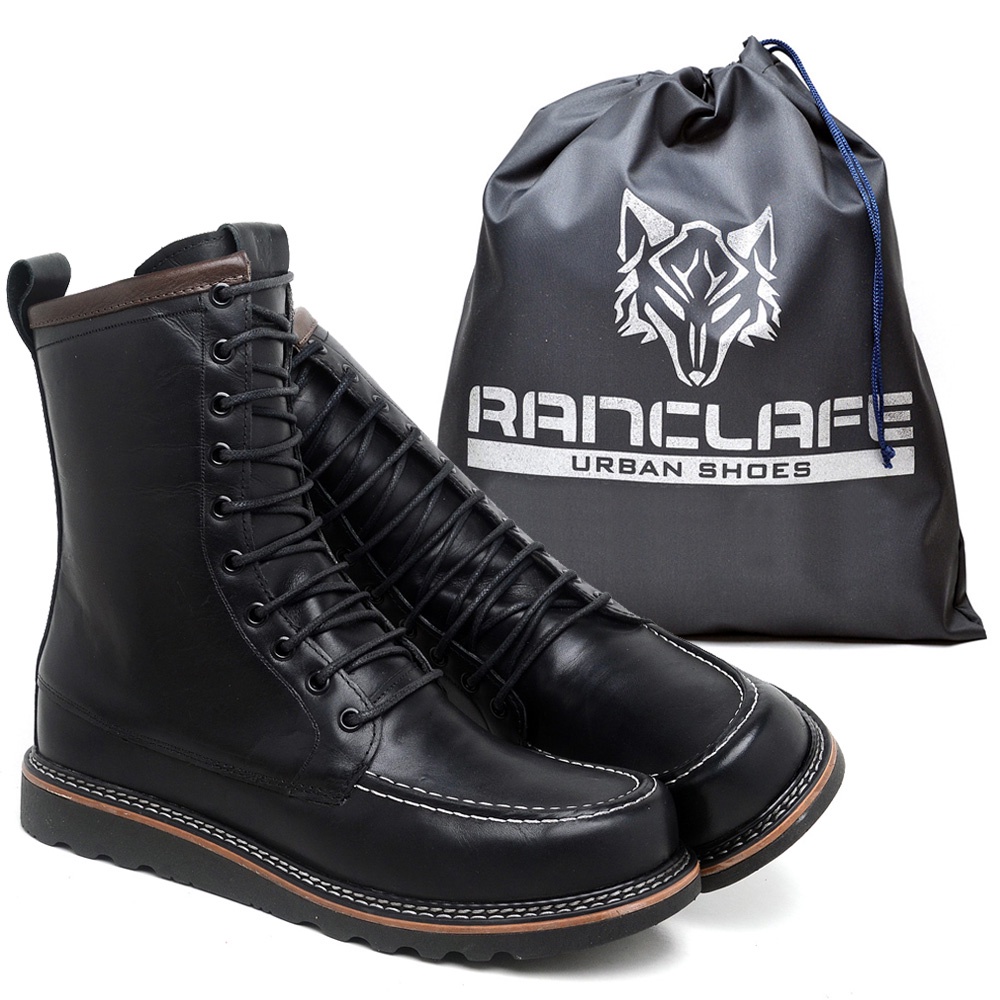 BOTA COTURNO CLÁSSICA CANO ALTO CASUAL CONFORT