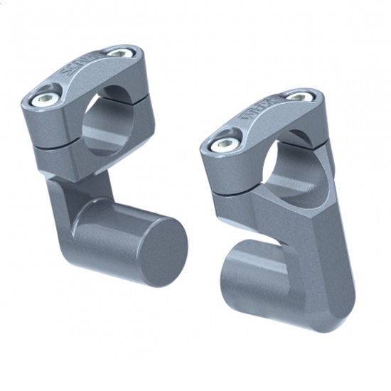 Riser Adaptador Guidão Tiger 1200 Gt / Rally Explorer Prata 2022 em diante - Scam