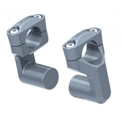 Riser Adaptador Guidão Tiger 1200 Gt / Rally Explorer Prata 2022 em diante - Scam