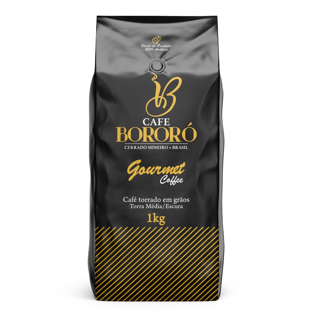 Café Em Grãos Torrado Arábica Gourmet 1kg Café Bororó