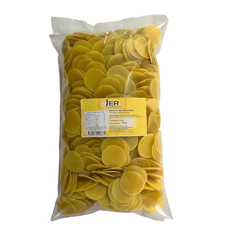 Batata Mexicana 1kg para Fritar Snacks Pellets com Sal
