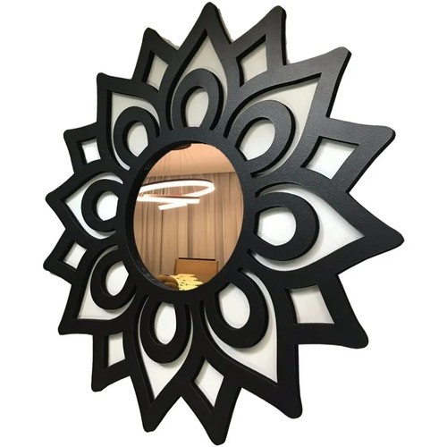 Imagem Espelho Mandala Florada MDF decorativo 3mm 29cm sala hall casa quarto decoração