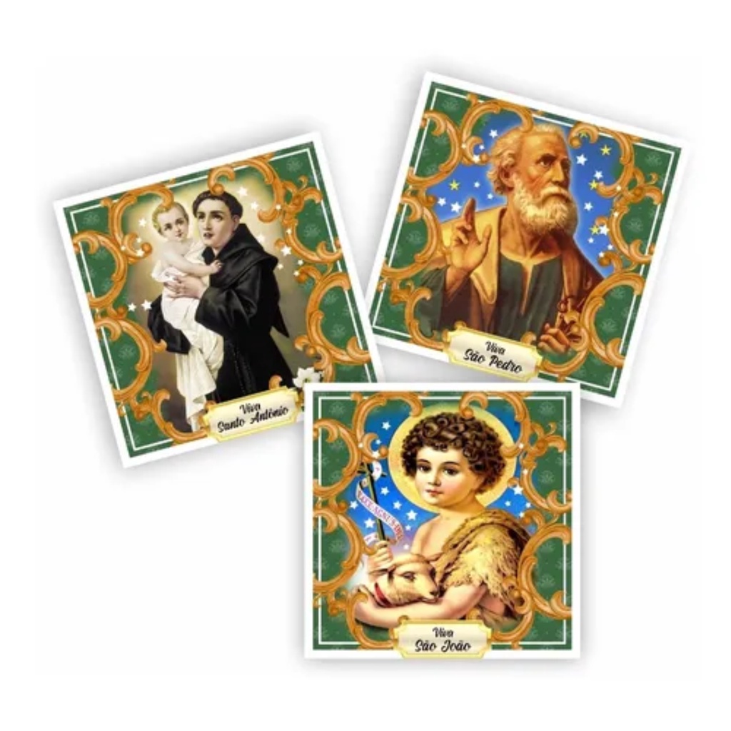 3 Bandeiras Junina São João, São Pedro, Santo Antônio Com Escrita em Oferta na Shopee