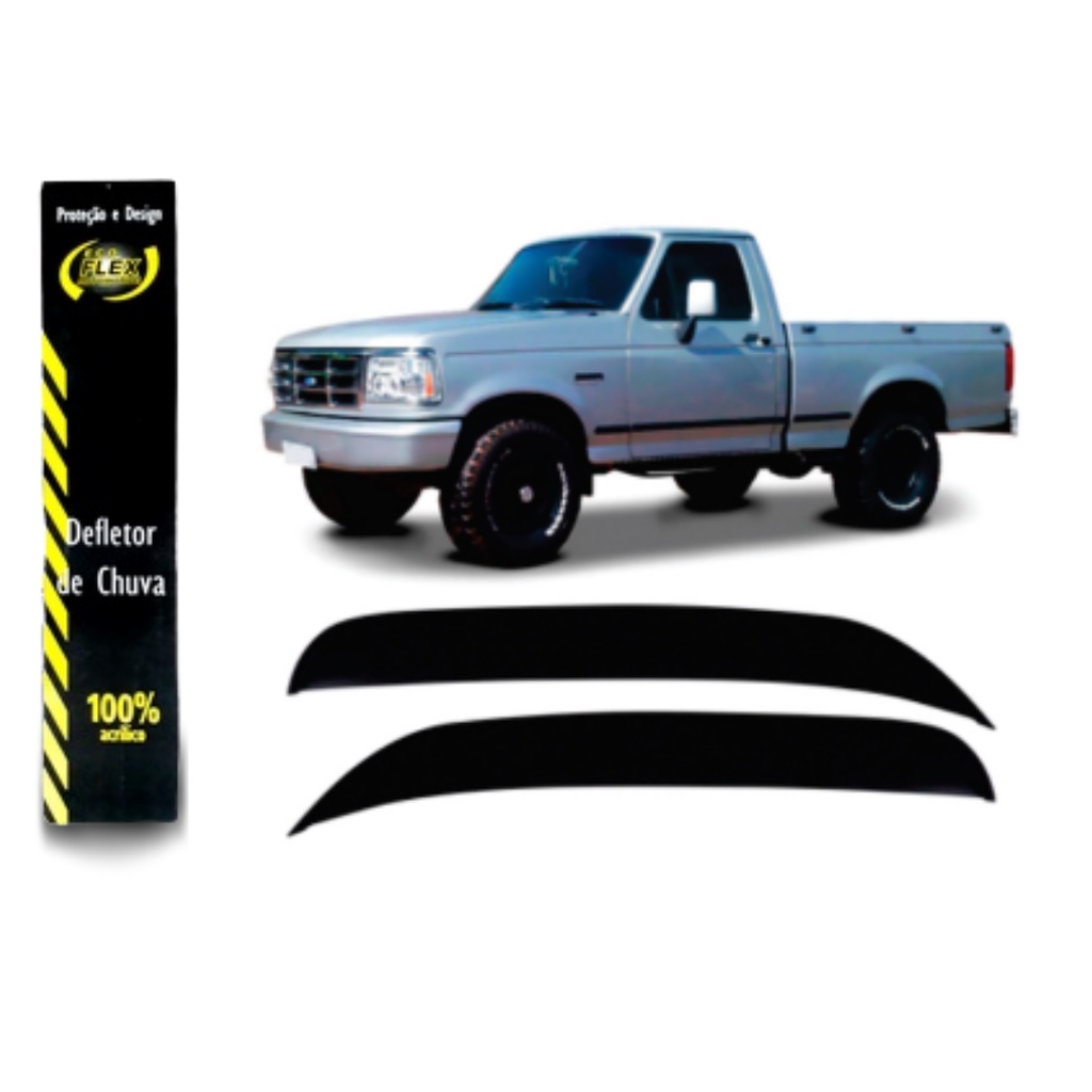 Jogo Calha Chuva P Ford F1000 F-1000 2 Portas 1993 Até 1998