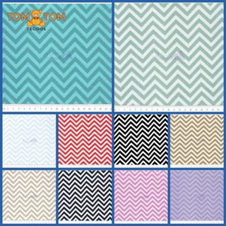 Estampado LUIZA CHEVRON, Tecidos Caldeira TRICOLINE 100% ALGODÃO 50cm x 1,50m em Oferta na Shopee