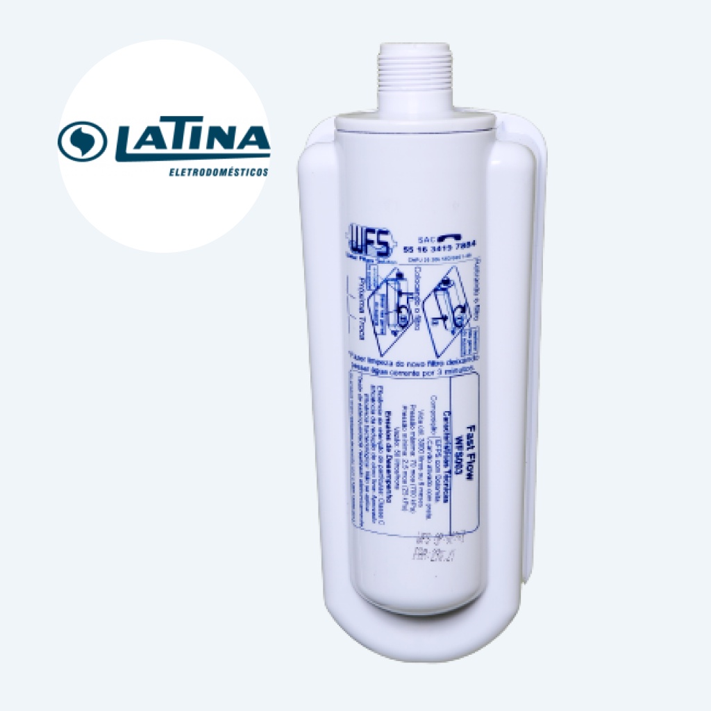 1 UNIDADE Refil Filtro Purificador LATINA Premium Compatível Elemento Filtrante, Vela, WFS
