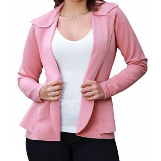 Bleizer feminino neopreme (curto) social com babado p.m.g.gg