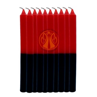 Vela Palito Colorida Bicolor Vermelha E Preta 30 Unidades em Oferta na Shopee