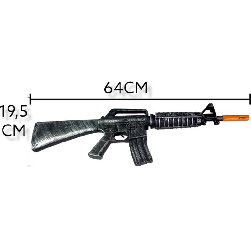 Arma De Brinquedo Metralhadora M16 Grande Barulho Por Fricção