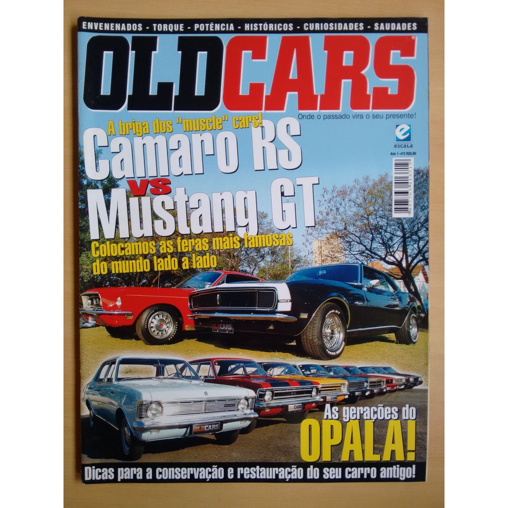 Revista Old Cars 2 Camaro Mustang Opala Vw 561w