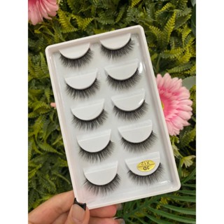 Cartela com 5 pares de cílios postiços 3D X12 para Maquiagem