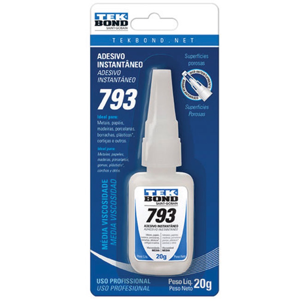 Cola Adesiva Instantânea 20g 793 B.antient Tekbond