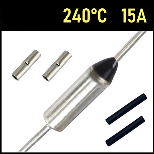 2 Fusível Térmico 15A 240C 240°C 240 Graus 250V