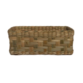 Cesta de Palha de taboa vime caixa organizadora 22x12x08 em Oferta na Shopee