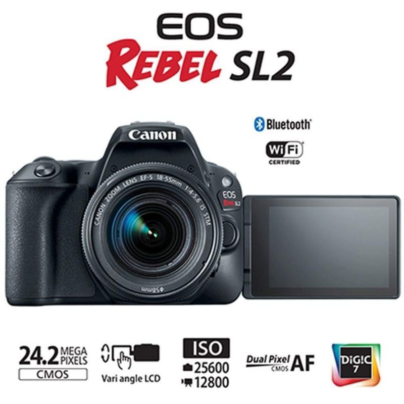 Câmera Fotográfica EOS Rebel SL2 EF-S 18-55mm IS STM BR - Canon