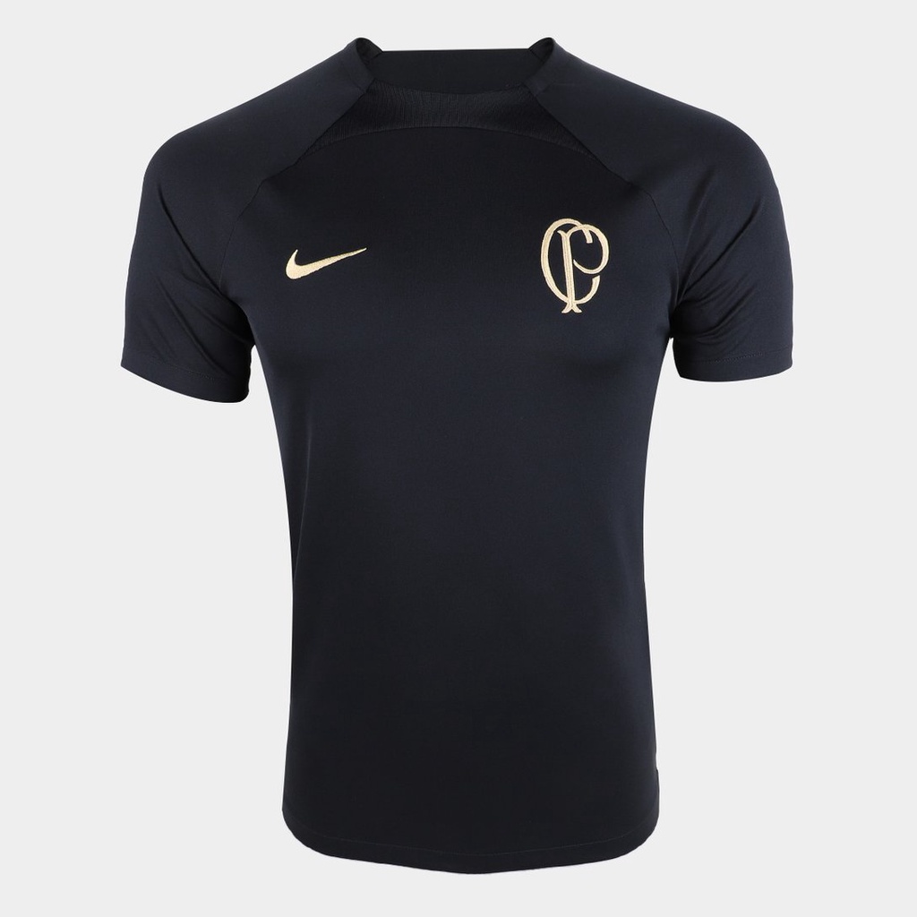 Camisa Do Corinthians Uniforme de Treino 2023/2024 Preta Camiseta De
