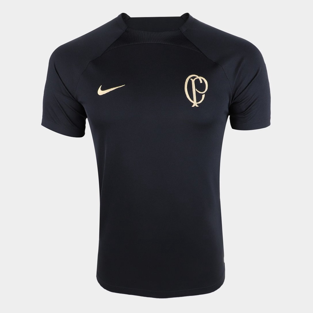 Camisa Do Corinthians Uniforme de Treino 2023/2024 Preta - Camiseta De Time De Futebol Oficial Tailandesa 1:1