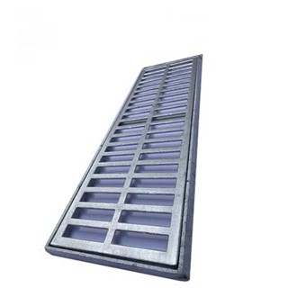 ralo linear 15x50cm grelha alumínio + suporte