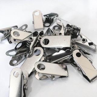 100 Presilhas Clip Jacaré Para Crachá Solto