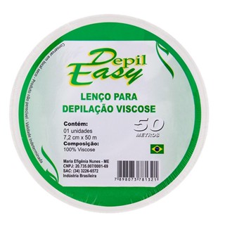 Lenço Depilatório Branco Rolo 50mts X 7,5cm Depil-Easy