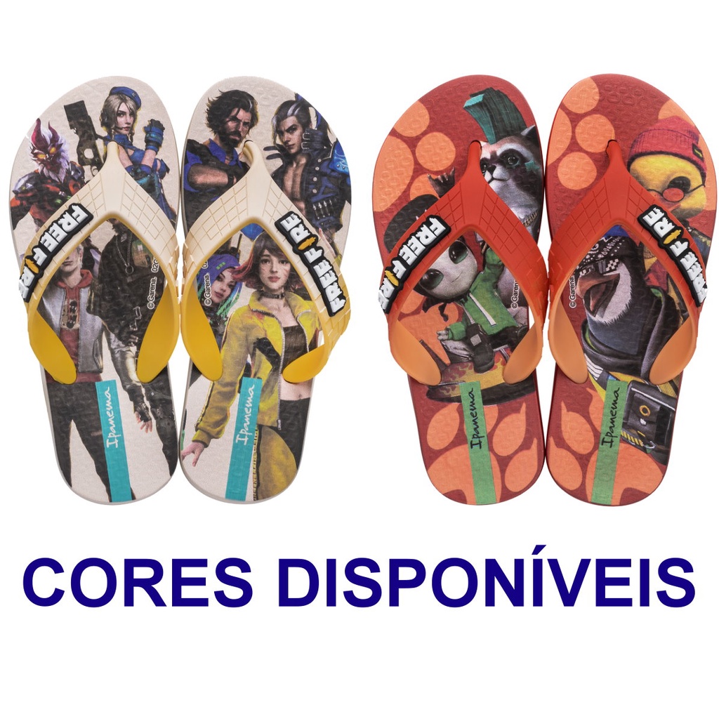 Chinelo Infantil Juvenil Free Fire Ipanema Grendene