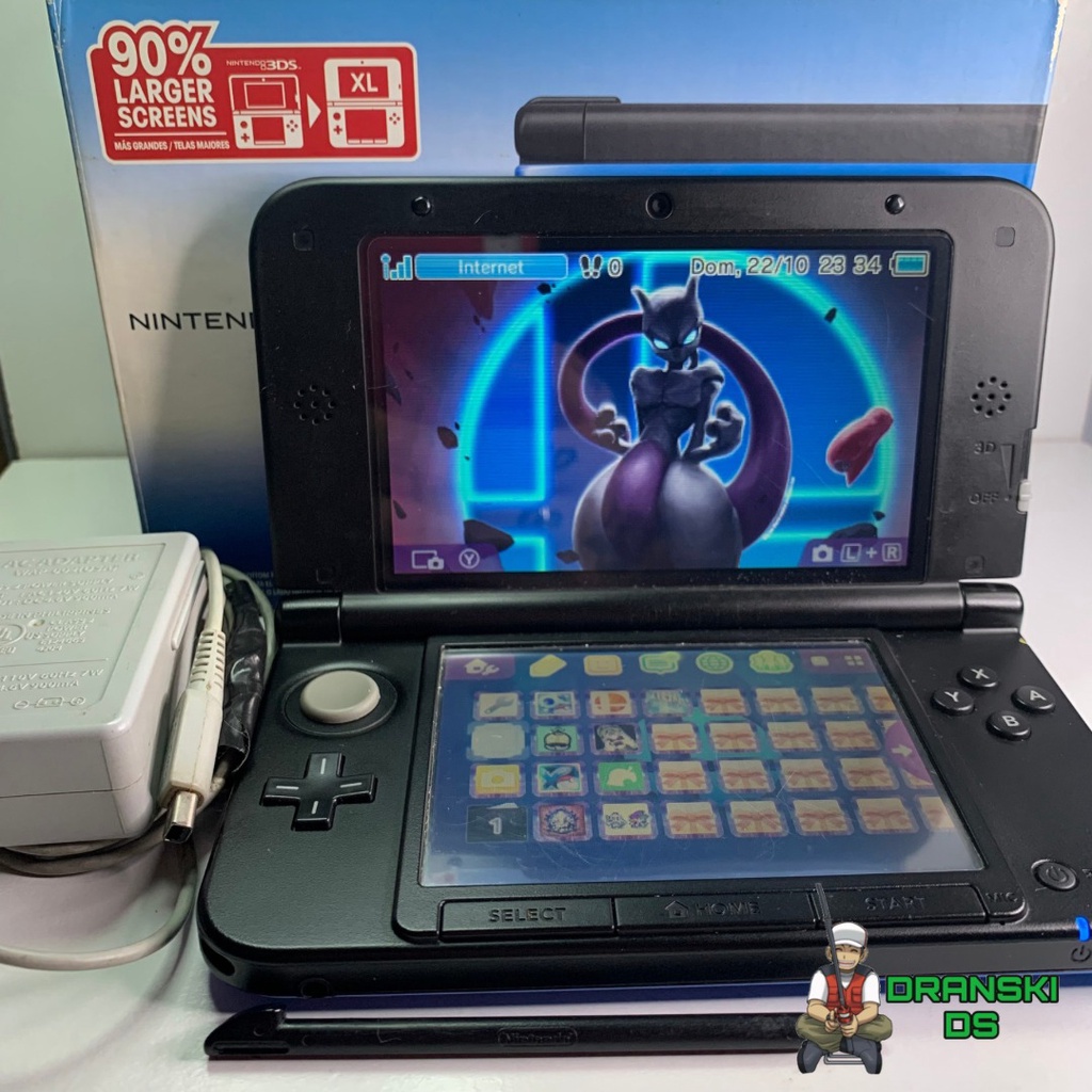 New Nintendo 3ds Xl 32gb Com Vários Jogos - Escorrega o Preço