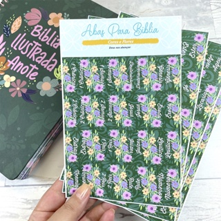 Abas Personalizadas para Bíblia | Cores e Flores | Marcador Adesivo Com Nomes Dos Livros | Índice Autocolante em Oferta na Shopee