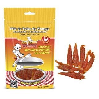 Filé de Peito de Frango Marinado Desidratado - Jerky de Frango 60 g