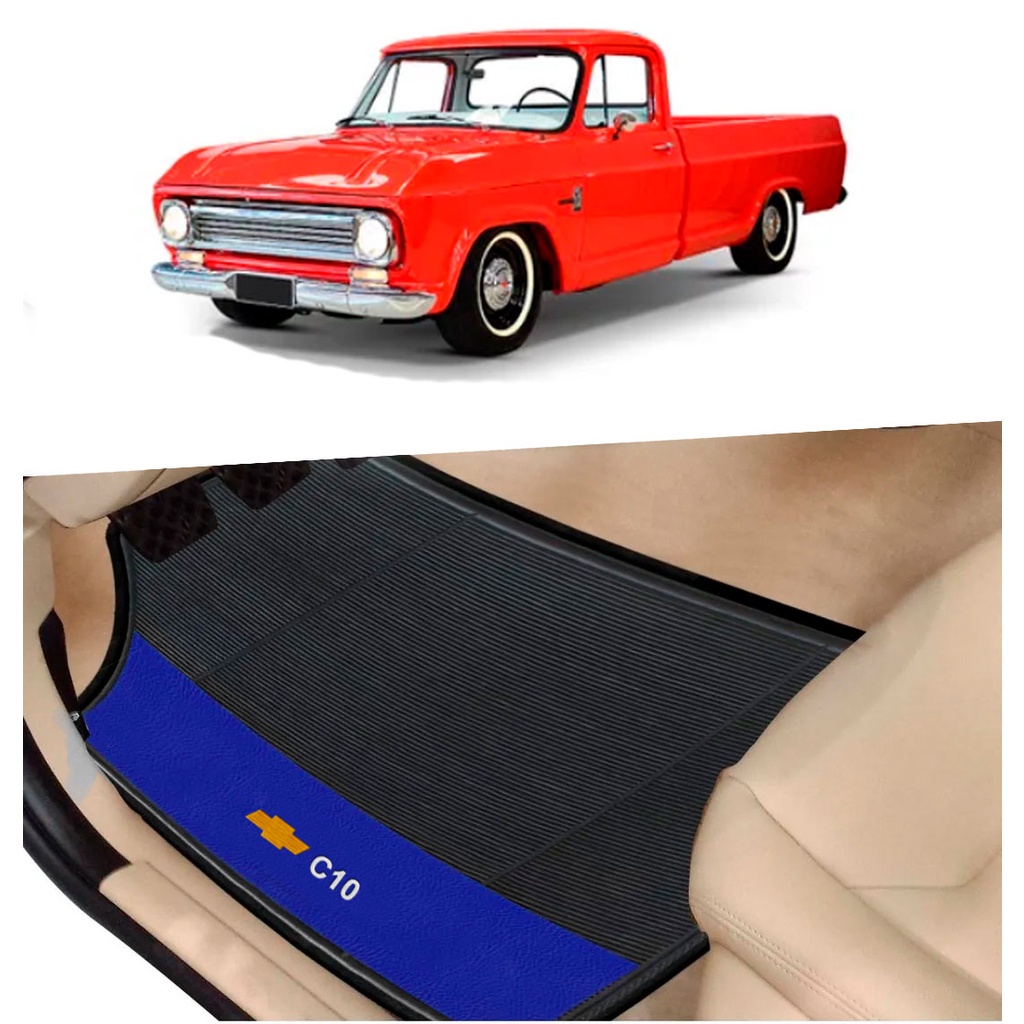 C 10 Chevrolet Conjunto 4 Tapetes Para Assoalho De Carro 1964 A 1984 Resistente