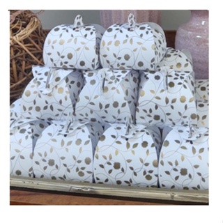 130 embalagens para bem casados Floral Dourado em Oferta na Shopee