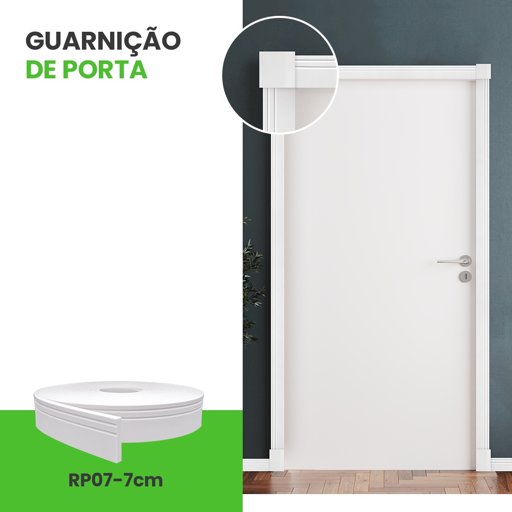 Guarnição Moldura P/ Porta E Janela Eva Autocolante 6,30 Mts