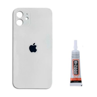 Tampa Vidro Traseira Compativel Com iPhone 12 Branco + Cola