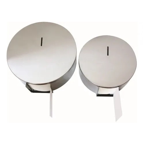 Suporte Dispenser Inox E Aço Branco Papel Higiênico 300m E 600m Hallen - Globo