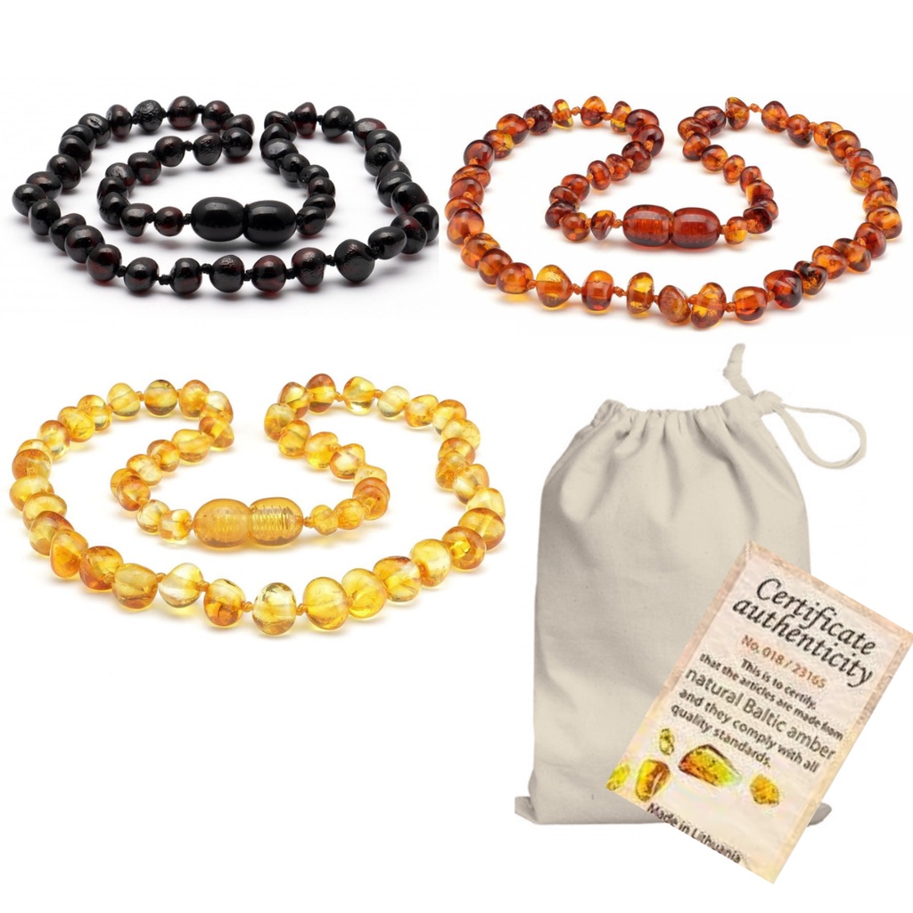 Colar de Âmbar Bebê Original 33 cm Infantil Neném - Certificado Importado Colar de Âmbar Bebê Original 33 cm Infantil Neném - Certificado Importado