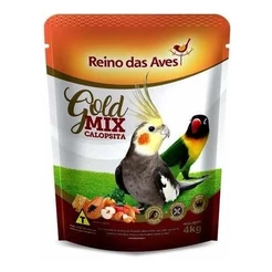 Ração Calopsita Gold Mix 500gr Super Premium Reino Das Aves