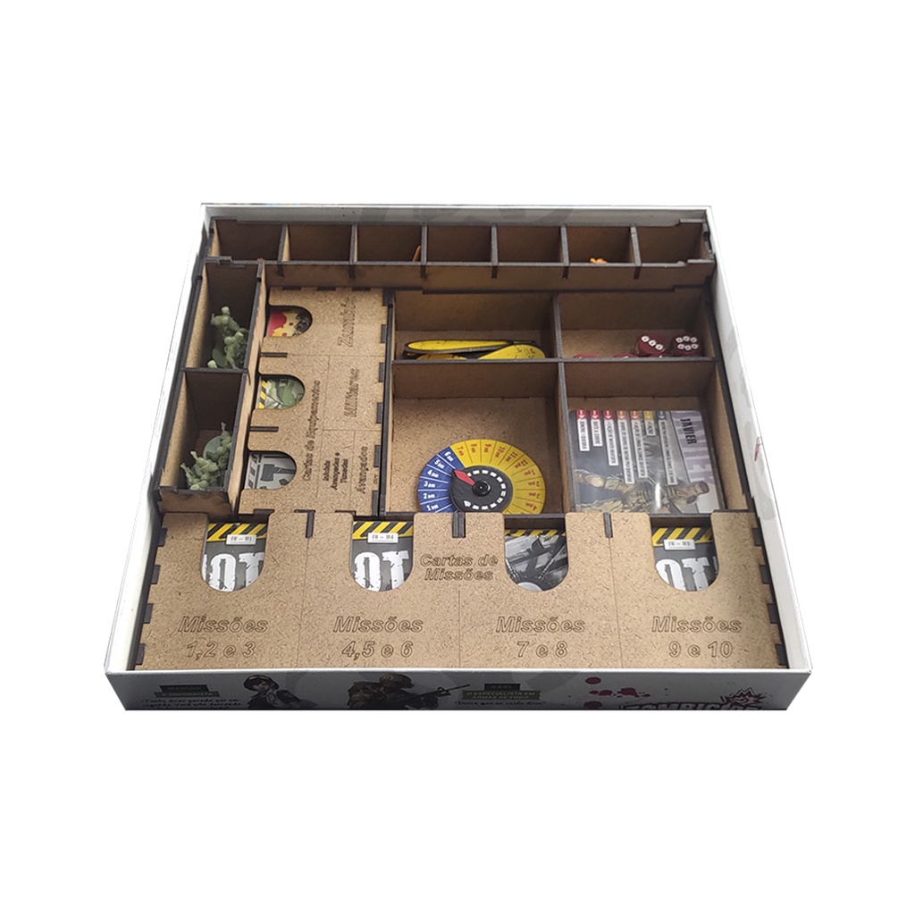 Organizador (insert) para Zombicide (2ª Edição) - Fort Hendrix (Expansão)