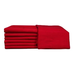 Kit Panos De Prato Vermelho Liso C/bainha 50x70 cm Premium