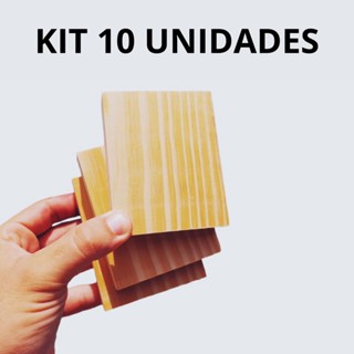 KIT 10 Tábuas Madeira Pinus 8x10cm 12x10cm ou 15x10cm bem aparelhada e lixada Para Artesanato