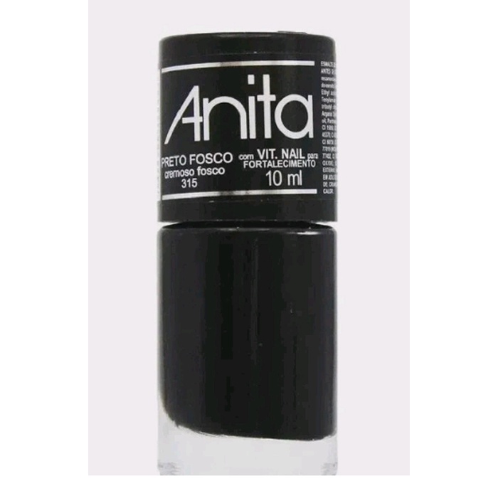 Esmalte Anita 10ml Preto Fosco (Cremoso Fosco)