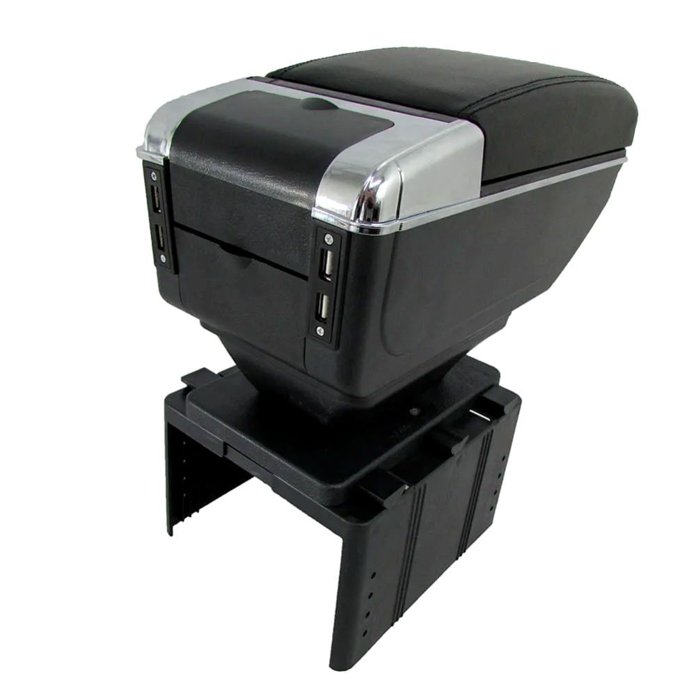 Console Apoio de Braço Universal Preto USB Encosto Com 7 Usb Porta Moeda Porta Objetos Porta Garrafa - Spare Parts and Accessories for Vehicles