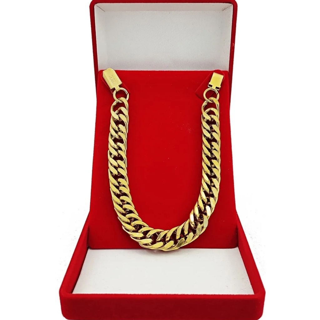 Pulseira em Inox 10mm Grumet Banhada A Ouro 18k