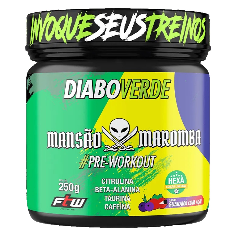 Pré Treino Diabo Verde Mansão Maromba 250g Pré Workout - Ftw