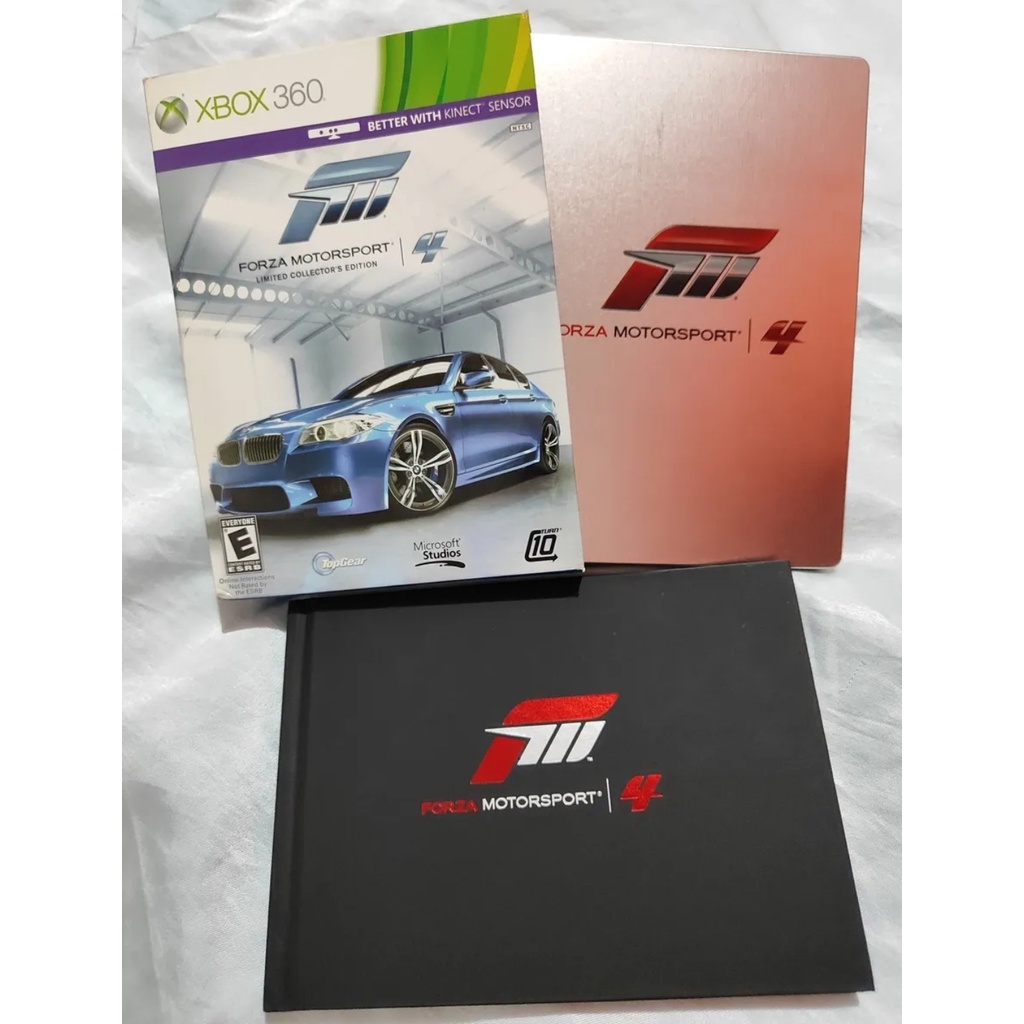 Game Xbox 360 Steelbook Forza Motorsport 4 Limited Collectors Edition Kinect raridade Coleção